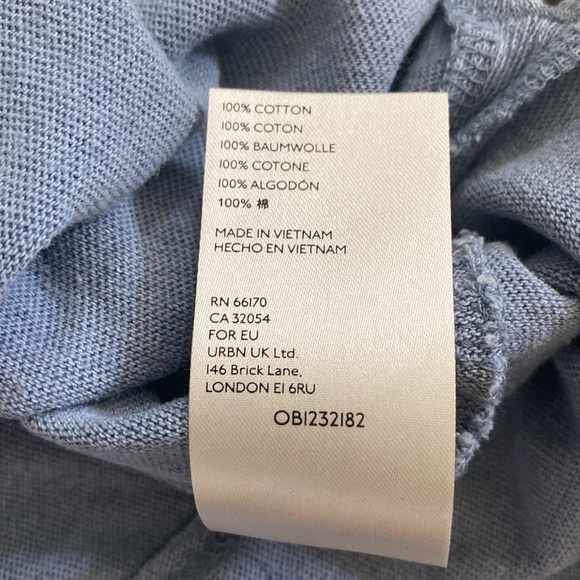 Free People Sky Blue Short Sleeve Henley Tee - Picture 5 of 5